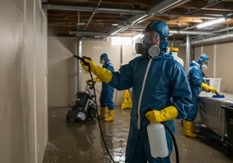 Basement Sanitization and Antimicrobial Treatment process in Oak Ridge North, TX